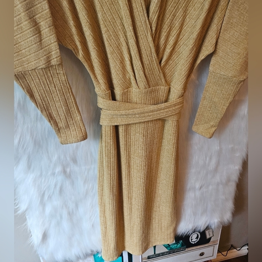 Shelley Klassen Goldenrod Knit Sweater Dress - Picture 3 of 12